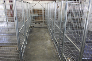 4' x 4' binnenmaat, 4' x 6' buitenmaat, metalen hondenkennel, meerdere standaard hondenkooien, huismodel, 3-pack - Product Image 5