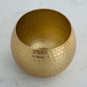 Round Ball Shape Votive <b>Candle</b> <b>Holder</b> Golden Color Hammered Design Modern Lighting Decor for Home & Office Use - Product Image 2