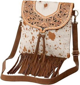 กระเป๋าสะพายไหล่หนังแกะงานทำมือสไตล์ตะวันตก - Product Image 2