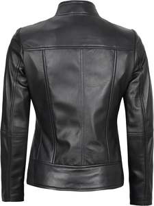 SAMAVIA veste en cuir femmes à la mode en peau d'agneau véritable Style Vintage veste en cuir pour femmes véritable veste en cuir de vache pour les femmes - Product Image 4