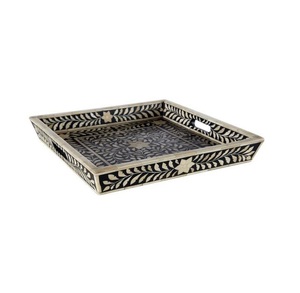 Indian High Standard Quality <b>Trays</b> Bone Inlay Serving <b>Trays</b> <b>Wood</b> Resin Home Decore <b>Trays</b> for Home Decoration In Indian Factory - Product Image 1
