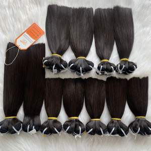Extensiones de cabello liso de hueso de trama disponibles SDD longitud 10 12 "100% cabello humano vietnamita crudo Color negro listo para enviar - Product Image 2