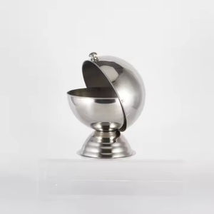 Eco-Friendly Stylish Metal Raised Bowl with Cone Shape Stand Brushed Stainless Finish for Parties - Product Image 3