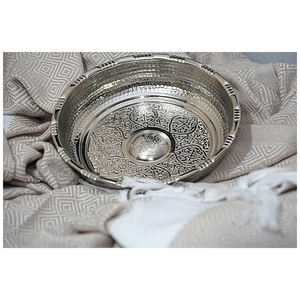 Cuenco de Hammam de la Mejor Calidad, Fabricado en Turquía, Tradicional, de Cobre y Cromado, para Verter Agua - Product Image 2