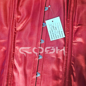 Corset de maintien de la taille en satin rouge à armatures en acier de qualité supérieure, fournisseur de corsets de maintien de la taille - Product Image 4