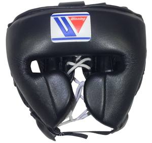 High Quality Customizable Black Leather Boxing <b>Head</b> Guard Hand Grips Quick Dry Breathable Comfortable Wrist Laced for Martial - Product Image 1