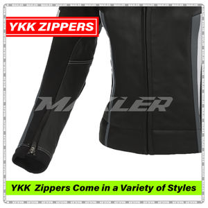 Ropa deportiva para mujer, aprobada por la chaqueta de cuero de motorista CE, chaqueta femenina homologada con cuello de botón a presión, tallas grandes para jinetes - Product Image 5