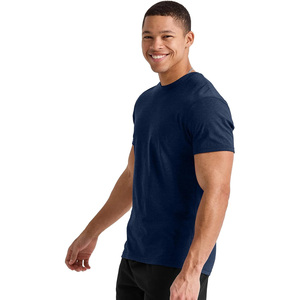 Camiseta de Manga Corta para Hombre, Cuello Redondo, Algodón, Corte Ajustado, Lisa, Informal, Verano, Moda, Gimnasio, Ejercicio, Ropa de Calle Moderna - Product Image 6