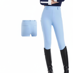Pantalones de Equitación para Mujer, Nuevos, de Media Pierna, Spandex/Poliéster, Elásticos en Cuatro Direcciones, Ecológicos, Tallas Grandes, Anti-Pilling - Product Image 1