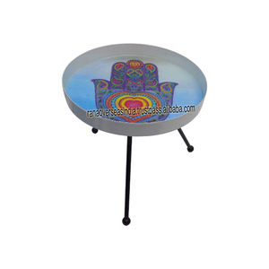 Table d'autel en fer à main Hamsa imprimée Vente chaude Table d'autel ronde pour autels décoration d'automne Offrandes spirituelles - Product Image 1