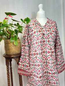 Haute qualité indien Floral coton pyjama ensemble femmes main bloc imprimé chemise pantalon confortable doux vêtements de nuit tenue d'été - Product Image 2