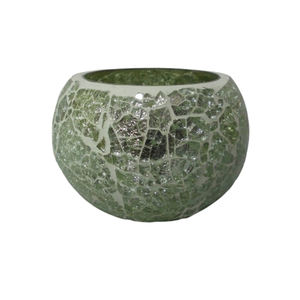 Glass Votive Holder Set of 2 <b>Blue</b> & Green Mosaic Medium Size <b>Candle</b> Jar for Christmas Decoration Handmade - Product Image 6