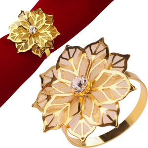 Forte usine directe en gros Europe Style métal noir araignée en forme de rond de serviette pour mariage Restaurant Banquet fête décor - Product Image 3