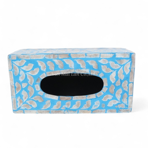 Caja de Pañuelos de Nácar Hecha a Mano al por Mayor, Caja de Pañuelos Decorativa con Incrustaciones de Concha - Product Image 2