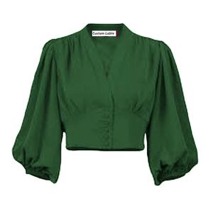 Camisetas de manga corta para mujer, a la moda ropa personalizada, fabricación a granel en la India - Product Image 2