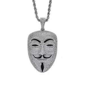 Vente en gros 2021 Nouvelle Arrivée 18k Plaqué Or Hiphop Bling Glacé 5a Cz Populaire Pendentifs Collier - Product Image 6