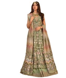 Colección de Lujo 2023, Última Moda India y Pakistaní, Salwar Kameez de Organza con Bordado, Vestido de Fiesta, Trabajo Manual Elaborado - Product Image 1