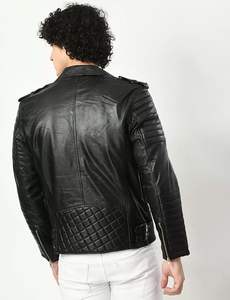 แจ็กเก็ตหนังผู้ชายสำหรับฤดูหนาวเสื้อแจ็คเก็ตหนังแท้สำหรับผู้ชายดีไซน์ทันสมัย - Product Image 3