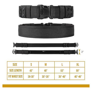 Ceinture tactique de qualité supérieure en nylon renforcé, séchage rapide, respirante, boucle en plastique, taille personnalisée, ceintures de qualité supérieure - Product Image 6