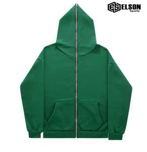 Style tendance Acid Wash Zip up Hoodie Heavyweight 100% Coton Hommes 3D Imprimé Hiver Doublé Tricoté Conception - Product Image 4