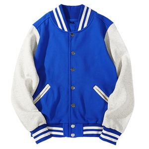 แจ็คเก็ตหนังปักโลโก้แบบกำหนดเองสำหรับผู้ชาย แจ็คเก็ตหนังสไตล์สตรีทแวร์ แจ็คเก็ตเบสบอลวินเทจ แจ็คเก็ตเลตเตอร์แมน แจ็คเก็ตวาร์ซิตี้ ไซส์ใหญ่ - Product Image 1