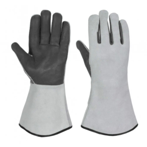 ถุงมือนิรภัยป้องกันประกายไฟสำหรับงานอุตสาหกรรมถุงมือหนังวัวแบบแยกตามธรรมชาติเชื่อมด้วยมือ - Product Image 5