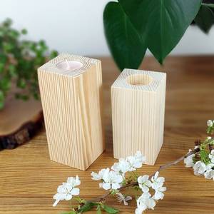 Bougeoirs en bois personnalisés pour événements et décoration intérieure - Product Image 2