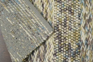 Luxury Modern Boho <b>Rug</b> Handmade Wool Handwoven Geometric Pattern Plush Low MOQ for Coastal Comfort Home <b>Space</b> Transformation - Product Image 5