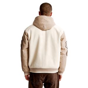 Chaqueta de Béisbol de Alta Calidad al por Mayor, Chaqueta Universitaria con Mangas de Cuero, Chaqueta Bomber Negra, Estilo Universitario - Product Image 6