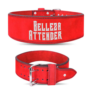 Professional Strength Training Weight Lifting Fitness Belt Custom Logo Back Support Leather Power Belt - Product Image 6