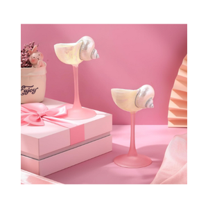 Gafas de concha marina con textura de concha y copa de vidrio, perfectas para fiestas o exhibición costera, hechas en Vietnam - Product Image 1