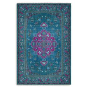 Netline Home Weathered Lattice Mid Blue Traditional Washable <b>Rug</b> - Product Image 5