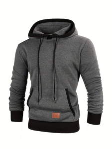 Conjunto de sudadera y pantalones de lana estampados con capucha para hombre | Ropa deportiva de invierno | Ligero transpirable | OEM personalizable disponible - Product Image 4