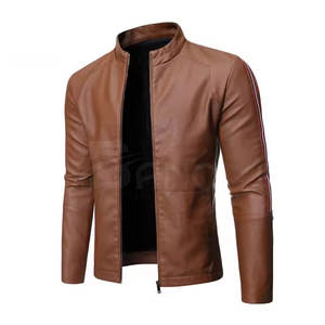 Vestes en cuir d'hiver légères sur mesure en tissu de laine de haute qualité avec col montant nouveau Style High Street respirant - Product Image 1