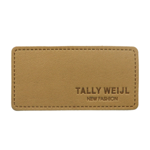 Parche de cuero PU para vaqueros con etiqueta de mezclilla con logotipo grabado personalizado promocional - Product Image 1