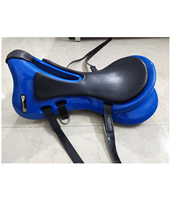 Silla de Montar BLUHORSE Excelente, de Fibra de Vidrio y Cuero PU, Resistente, 18 Pulgadas, Disponible en Varios Colores, Duradera, Ligera y de Larga Duración