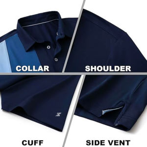 Polo informal de manga corta para hombre, con estampado liso de color - Product Image 6