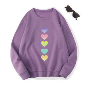 Jersey de Color superior a la moda para mujer, sudadera de manga larga, técnica lavada de algodón 100%, ropa de invierno ligera de ajuste holgado - Product Image 5