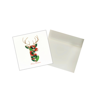 Tarjeta de quilling de reno navideño, tarjeta hecha a mano con sobre para saludos festivos y Navidad - Product Image 3