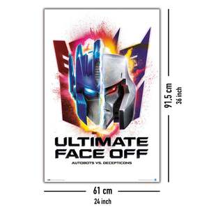 Modern Style Transformers <b>Poster</b> Autobots Vs. Decepticons Game Black <b>Frame</b> Paper Material for Wall Usage - Product Image 2