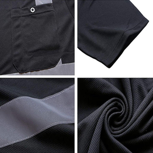 T-shirt de sécurité personnalisable haute visibilité pour homme, style demi-mannequin, avec logo personnalisé et maille respirante, collection 2026 - Product Image 3