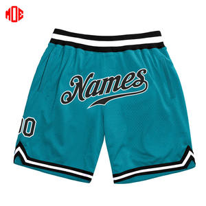 Pantalones cortos de baloncesto sólidos de verano personalizados de alta calidad para hombre, malla de doble capa para transpirabilidad, tejido, patrón sólido, calle principal - Product Image 1