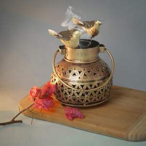 Bol porte-bougie vintage en laiton fait main avec support, bol décoratif en laiton pour la maison, salle de puja et centre de table - Product Image 5