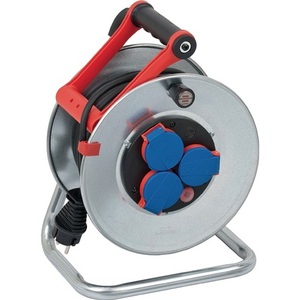 BRENNENSTUHL Garant S240 25m Cable Reel N05V3V3 3x1.5mm 240mm 3 Safety <b>Sockets</b> Sheet Steel IP44 Power Cords & <b>Extension</b> Cords - Product Image 1
