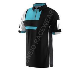 Camiseta de Motociclismo de Carreras de Secado Rápido y Transpirable con Diseño Personalizado, Camiseta de Manga Corta Estampada para Equipo de Boxes, Polo de Motocross - Product Image 1