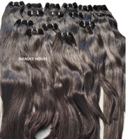 Extensiones de cabello humano negro Natural peruano de grado de doble cara 10A, estilo de cinta DIY, piezas frontales y paquete con encaje HD - Product Image 5