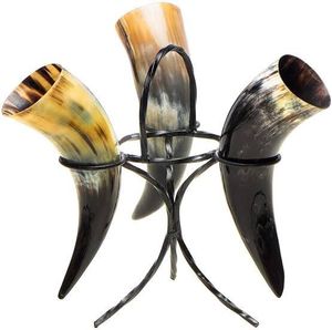 Corne à boire Viking authentique pour bière de haute qualité corne polie de boeuf/vache à boire corne naturelle artisanat personnalisé par HF CRAFTS - Product Image 2