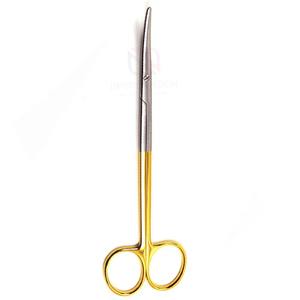 Precision <b>Surgical</b> Gum Scissors | Manual Custom 145mm Half Gold Curved Stainless Steel <b>Blade</b> CE Certified for Professional Use - Product Image 1