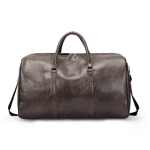 Sac de sport en cuir PU de style rétro |   Étanche |   Sac de voyage d'affaires unisexe - Product Image 6
