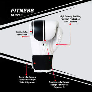 Gants de boxe en cuir PU personnalisés avec logo, prix usine OEM, pour adultes, anti-humidité, fermeture unisexe, pour l'entraînement - Product Image 5